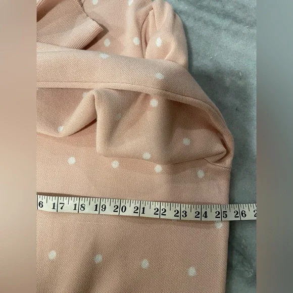 NWT Adrianna Papell Size 3X Pink White Polka Dot Knit Puff Sleeve Crew Sweater - Picture 9 of 12